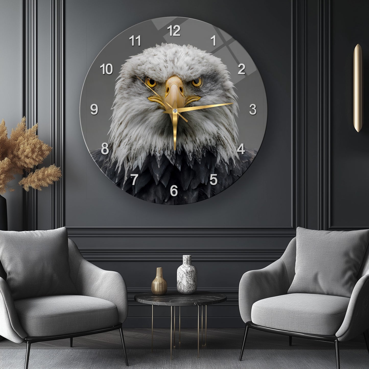 Kartal Cam Duvar Saati