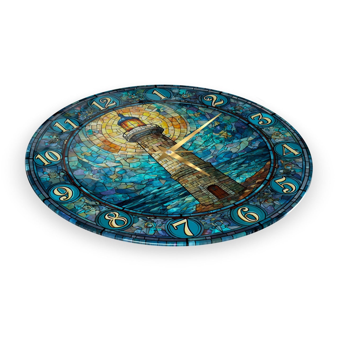 Deniz Feneri Cam Duvar Saati