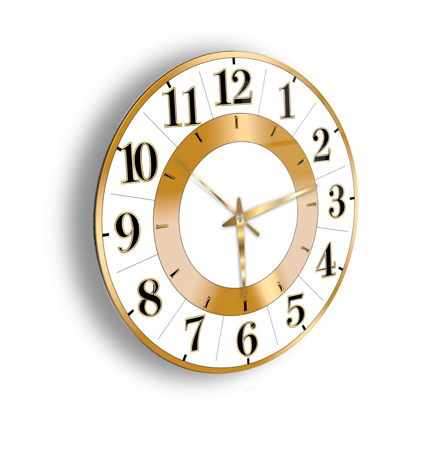 Klasik Gold Cam Duvar Saati