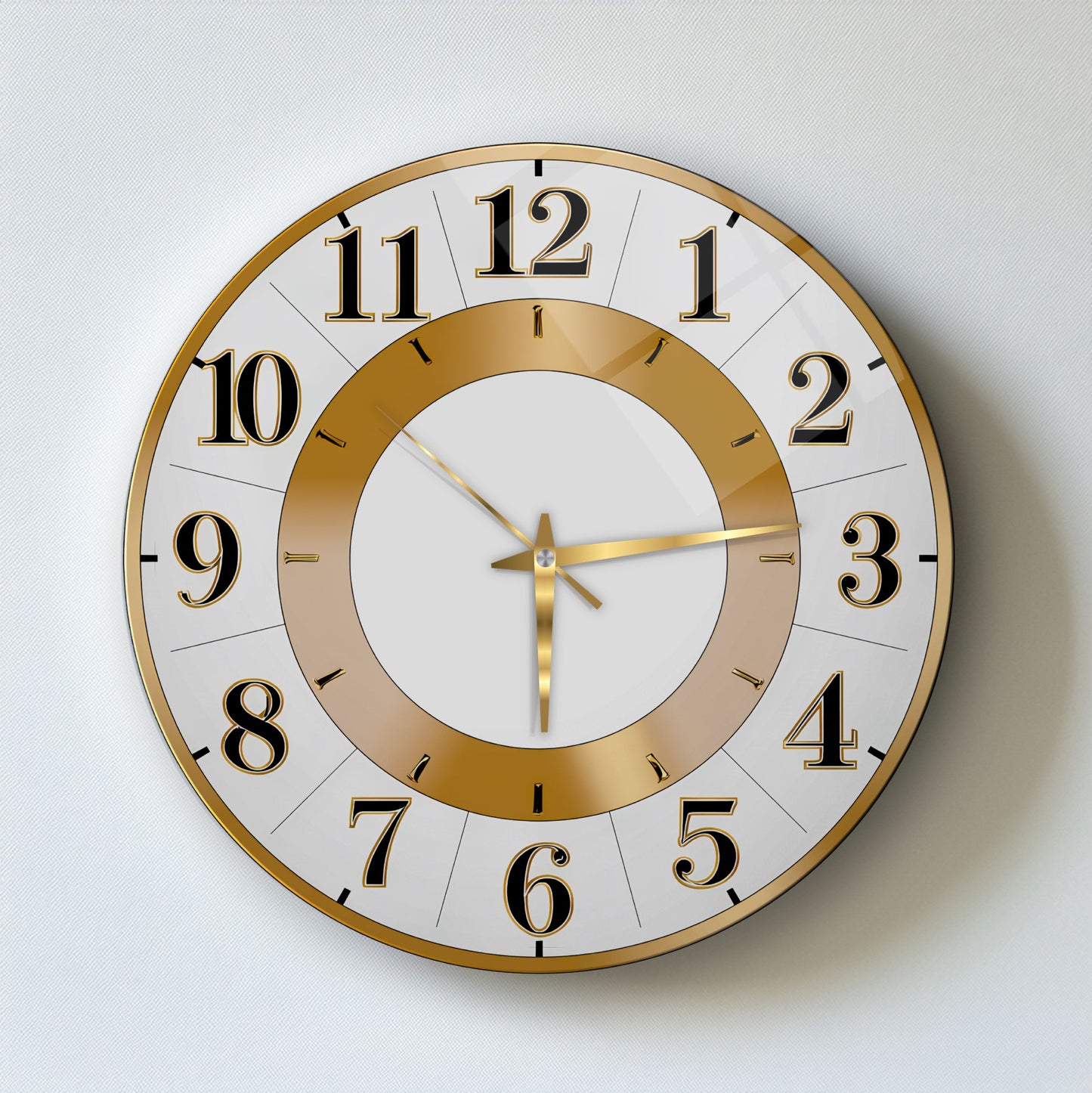 Klasik Gold Cam Duvar Saati