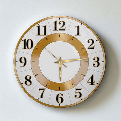 Klasik Gold Cam Duvar Saati