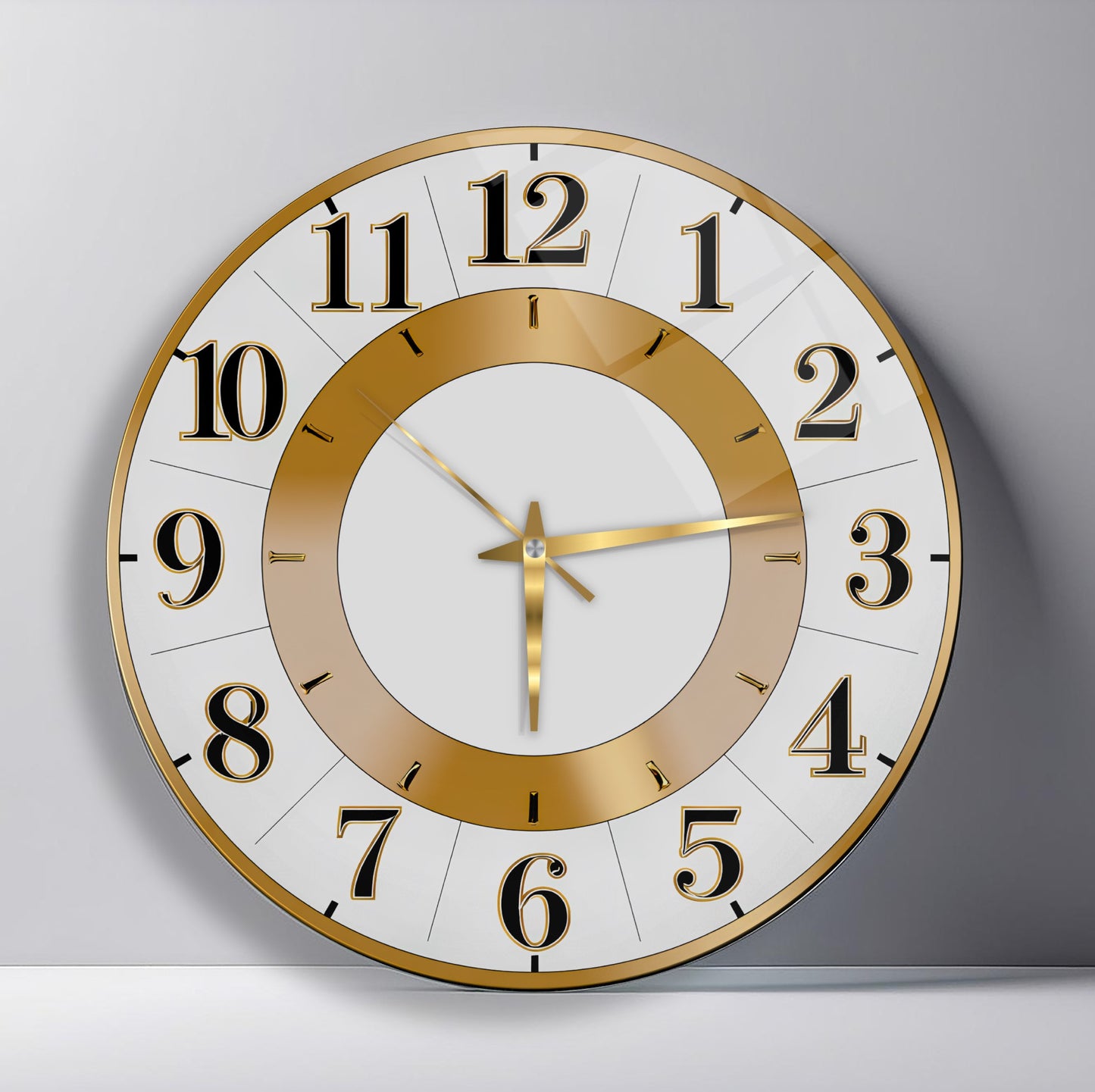 Klasik Gold Cam Duvar Saati