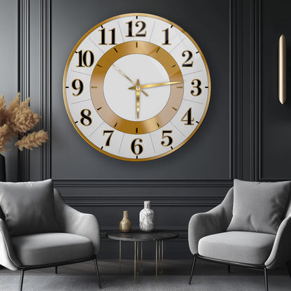 Klasik Gold Cam Duvar Saati