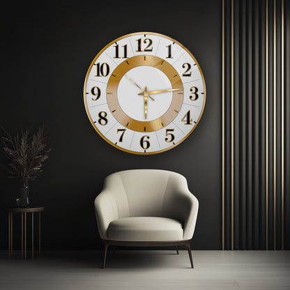 Klasik Gold Cam Duvar Saati