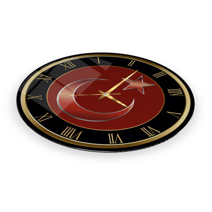 Bayrak Cam Duvar Saati