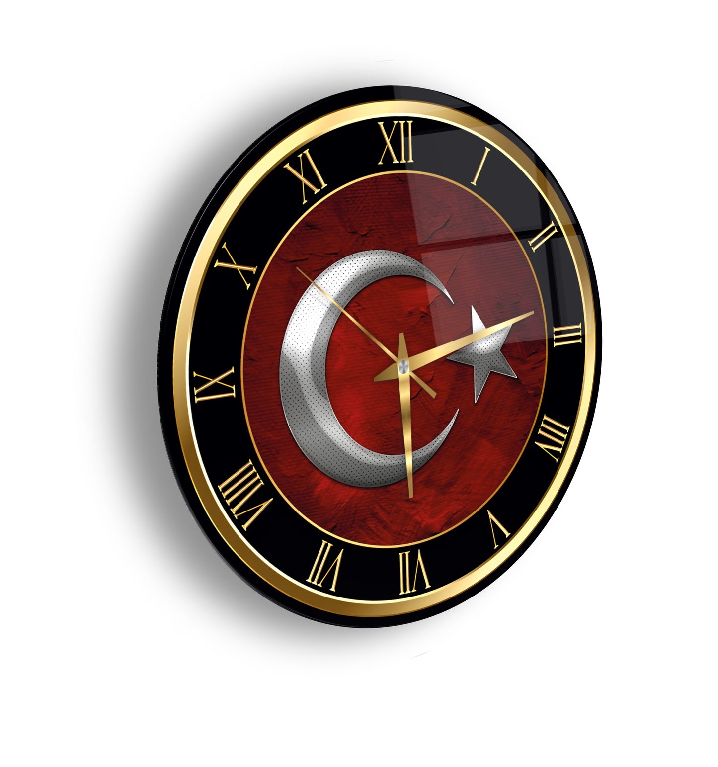 Bayrak Cam Duvar Saati