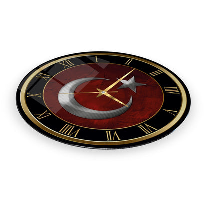 Bayrak Cam Duvar Saati