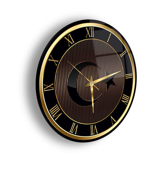 Bayrak Cam Duvar Saati