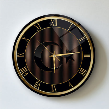 Bayrak Cam Duvar Saati