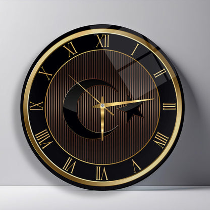 Bayrak Cam Duvar Saati