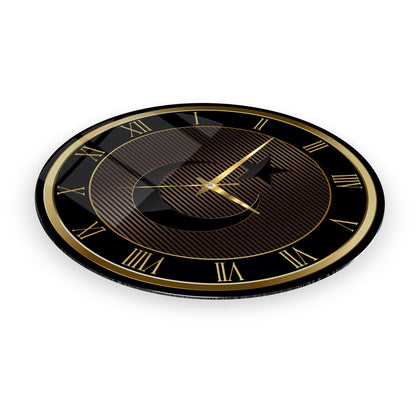 Bayrak Cam Duvar Saati