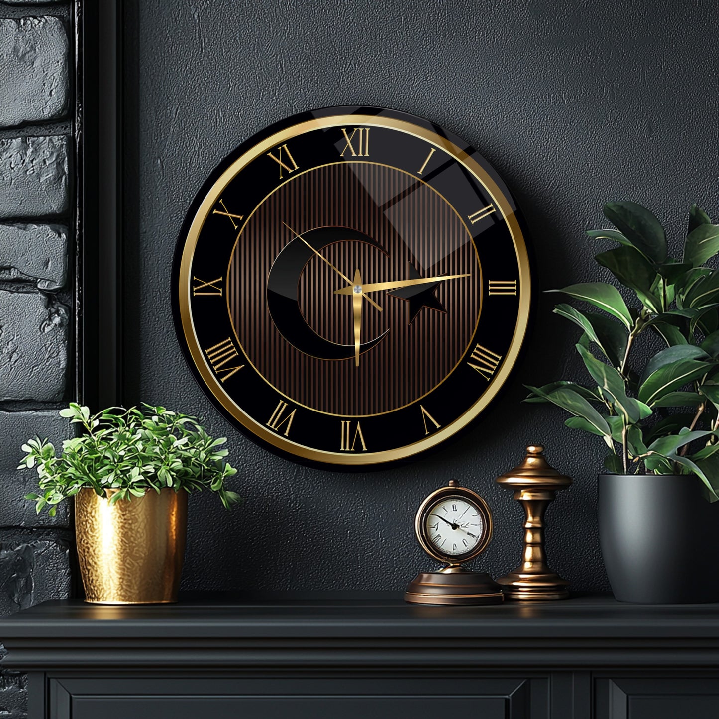 Bayrak Cam Duvar Saati