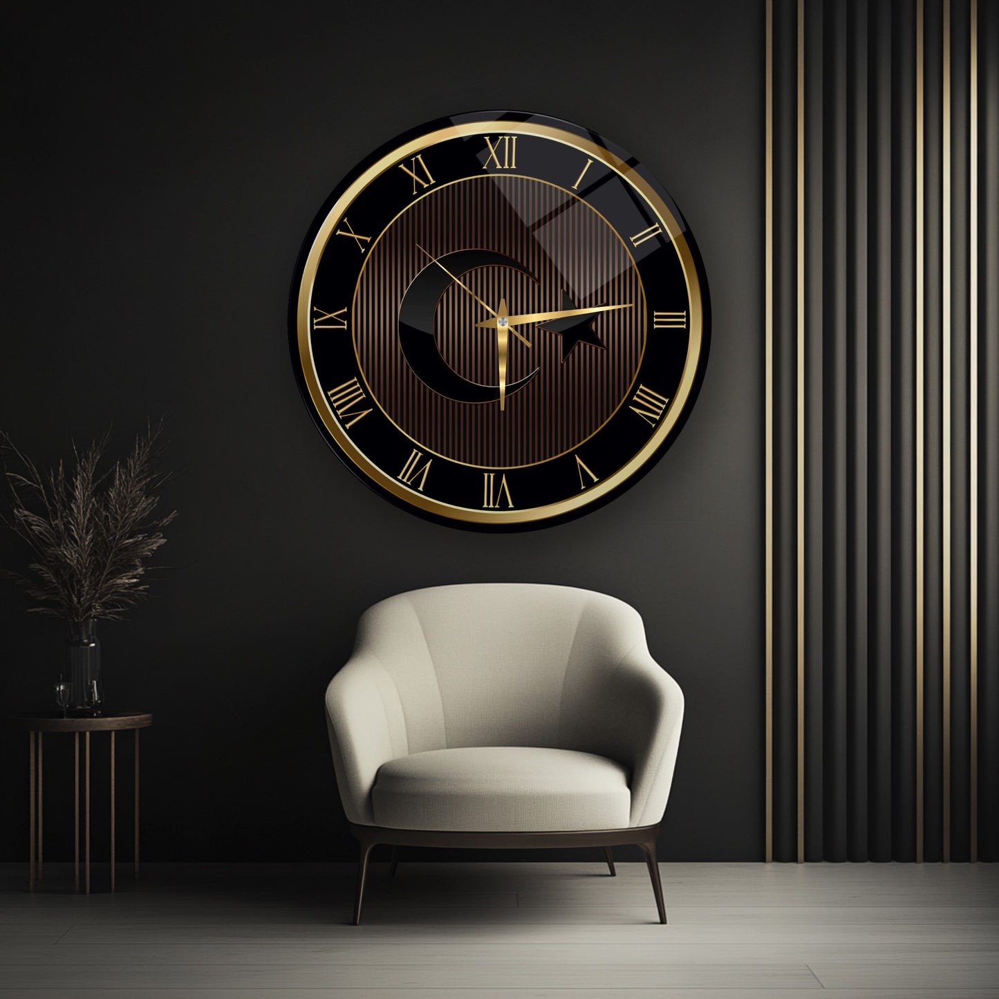 Bayrak Cam Duvar Saati