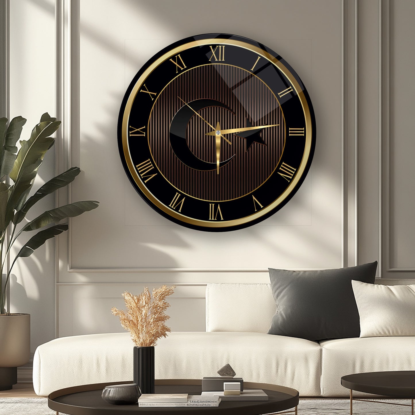 Bayrak Cam Duvar Saati