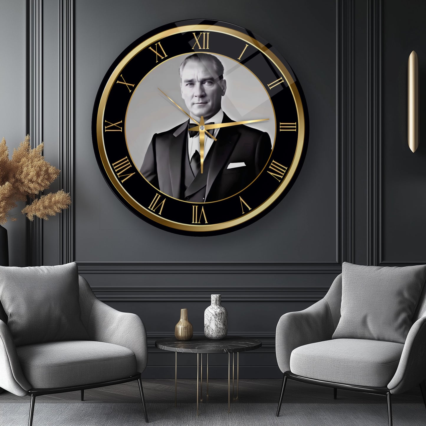 Atatürk Cam Duvar Saati