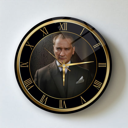 Atatürk Cam Duvar Saati