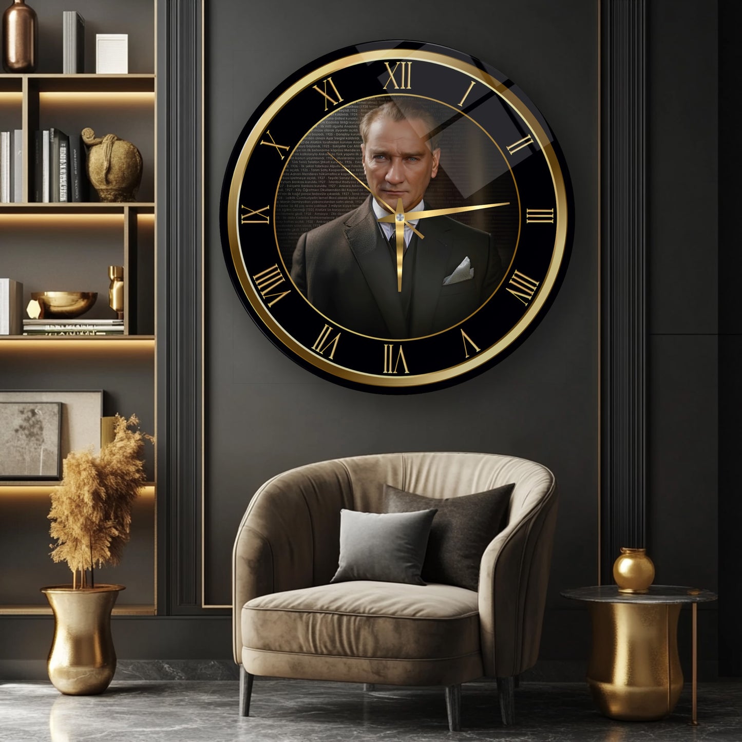 Atatürk Cam Duvar Saati