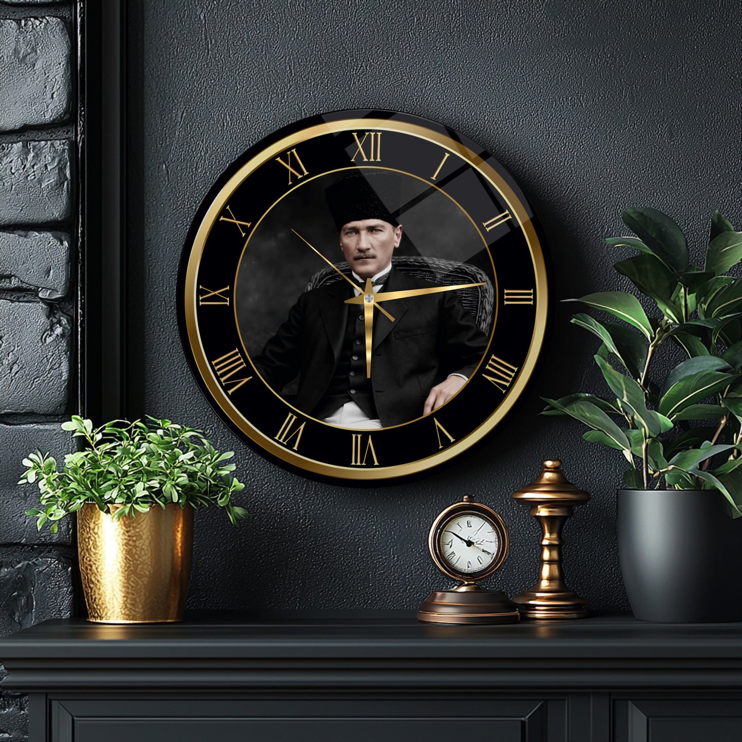 Atatürk Cam Duvar Saati