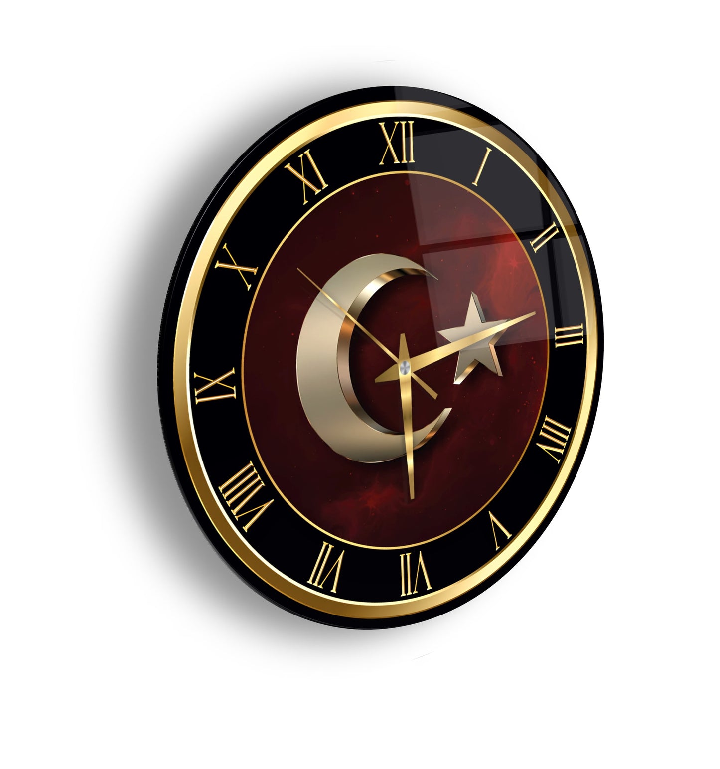 Bayrak Cam Duvar Saati