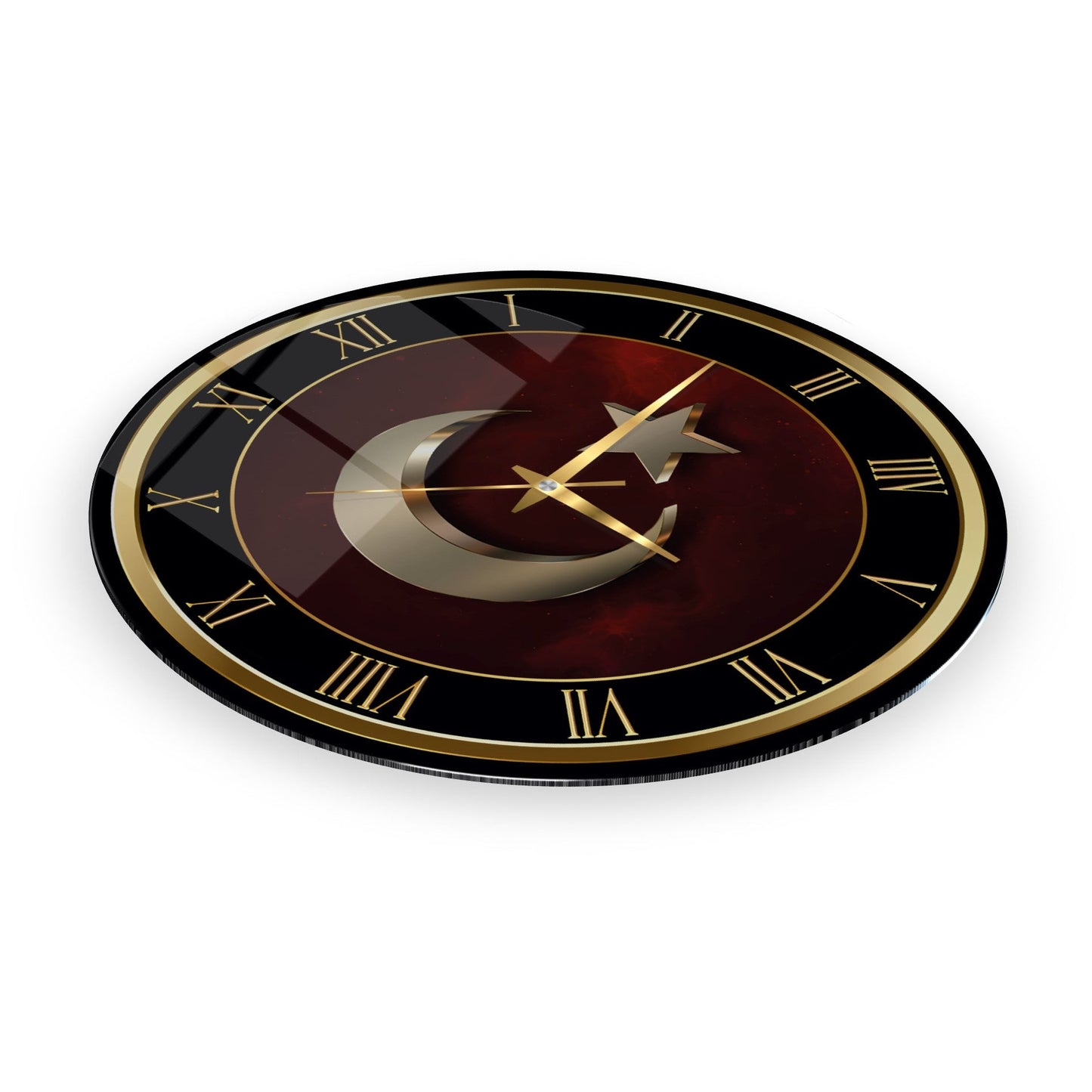 Bayrak Cam Duvar Saati