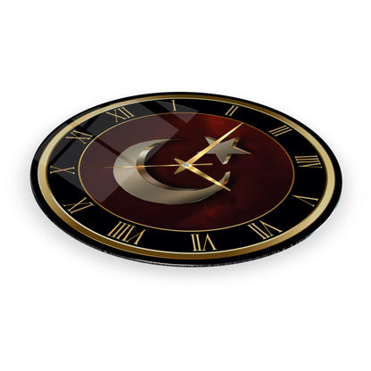 Bayrak Cam Duvar Saati