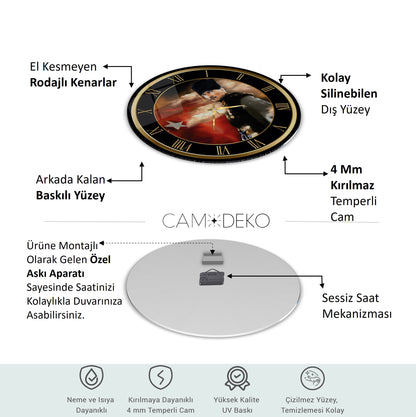 Atatürk Cam Duvar Saati