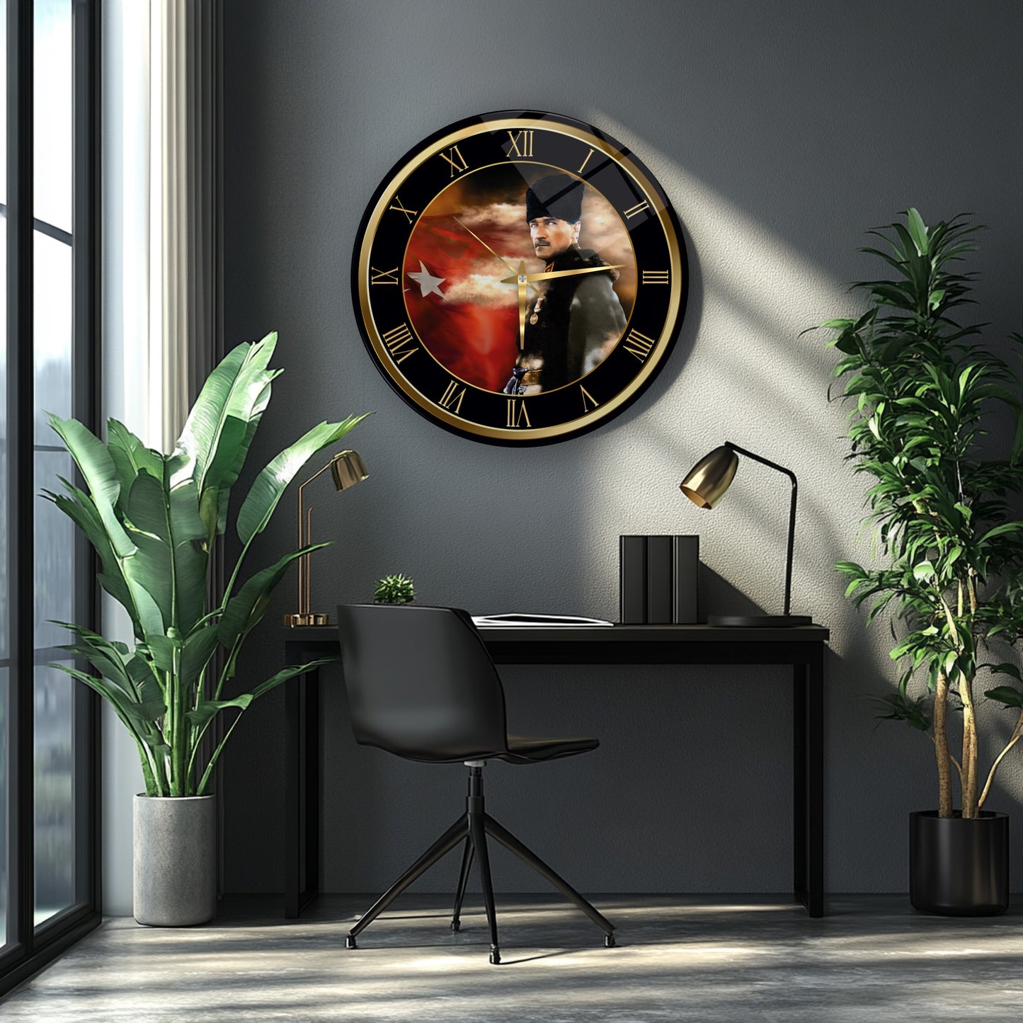 Atatürk Cam Duvar Saati