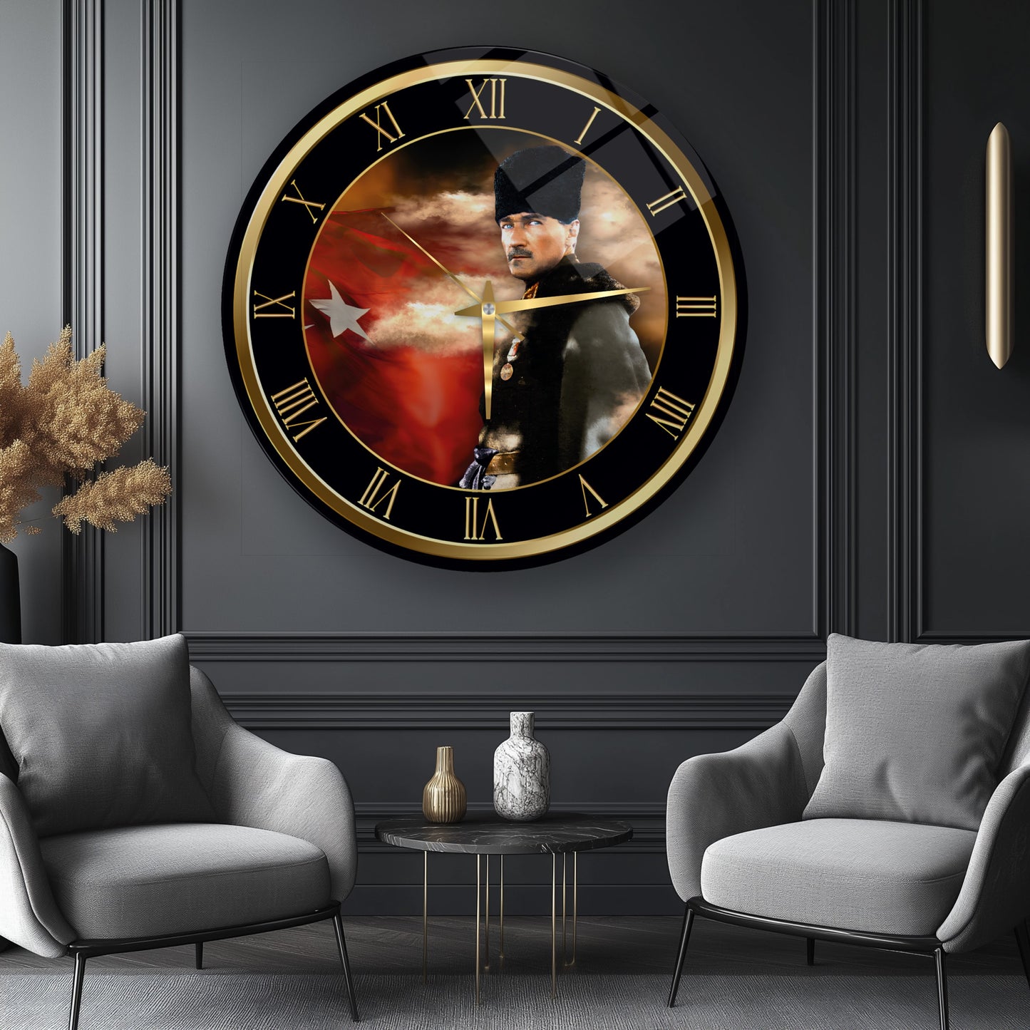 Atatürk Cam Duvar Saati