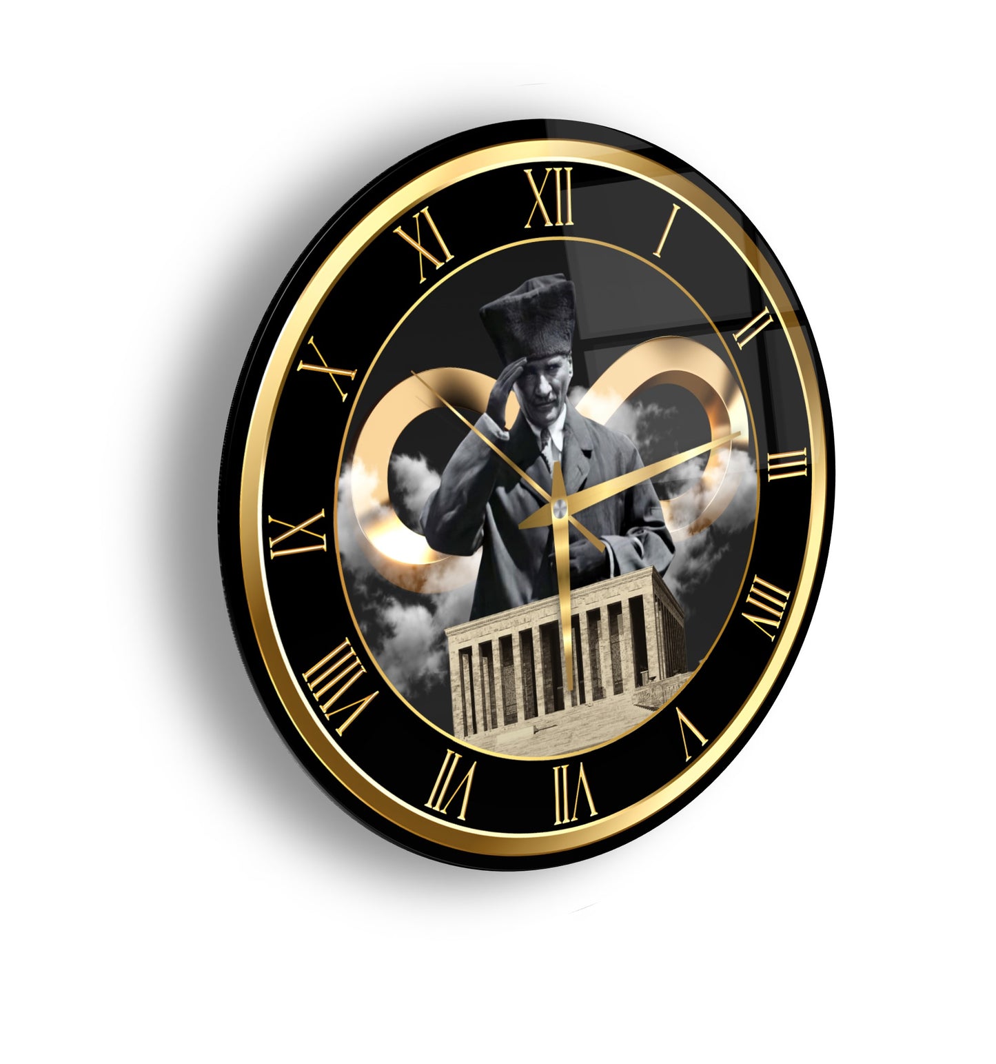 Atatürk ve Sonsuzluk Cam Duvar Saati