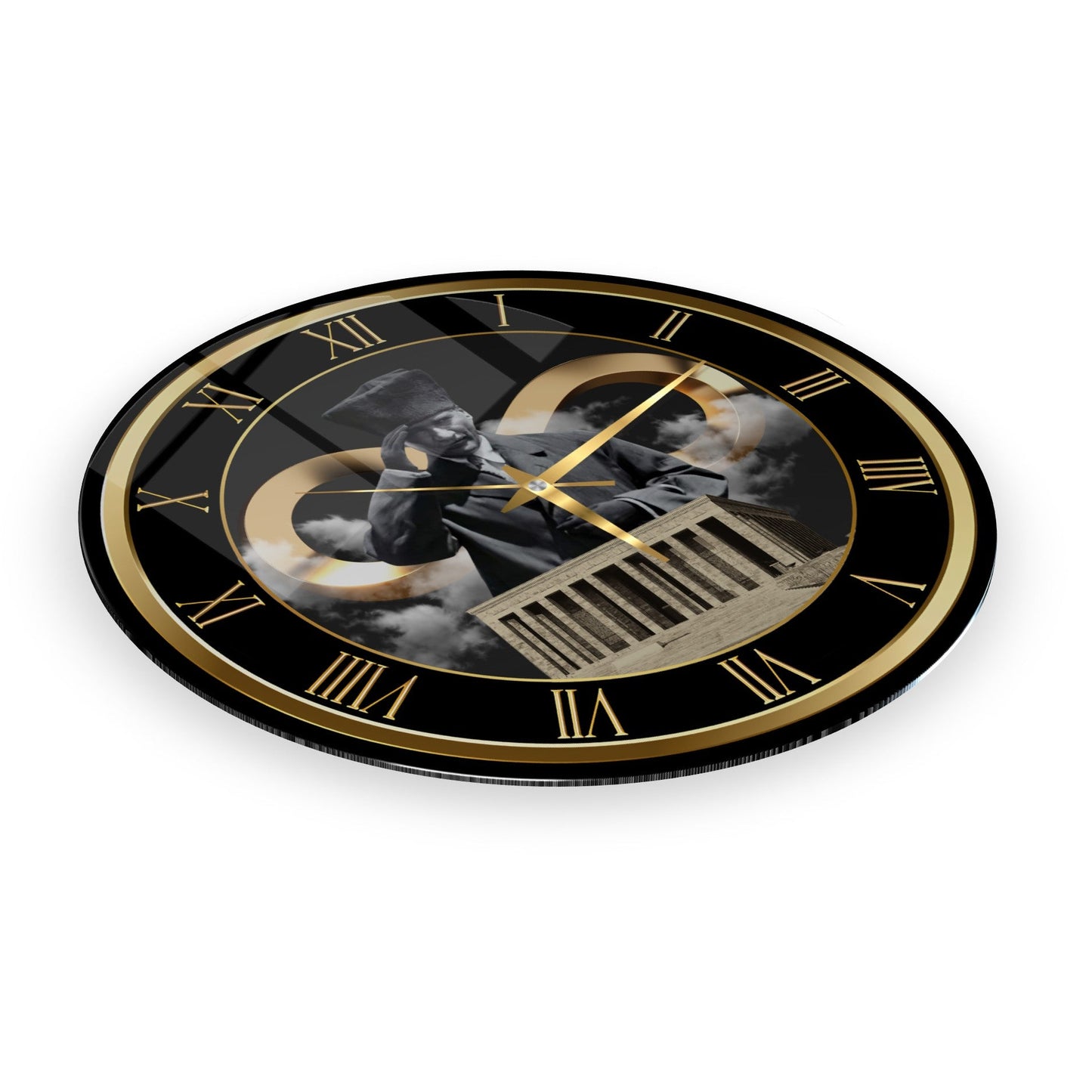 Atatürk ve Sonsuzluk Cam Duvar Saati