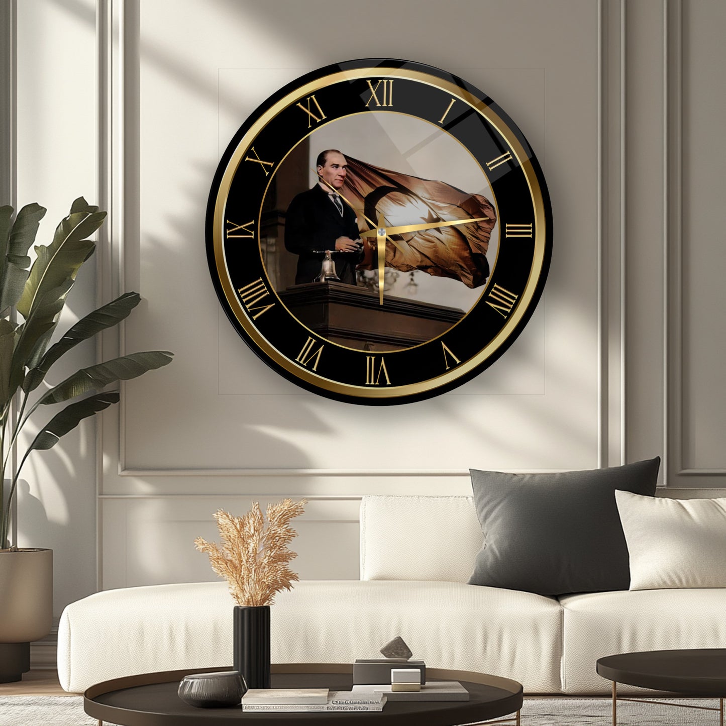 Atatürk Cam Duvar Saati