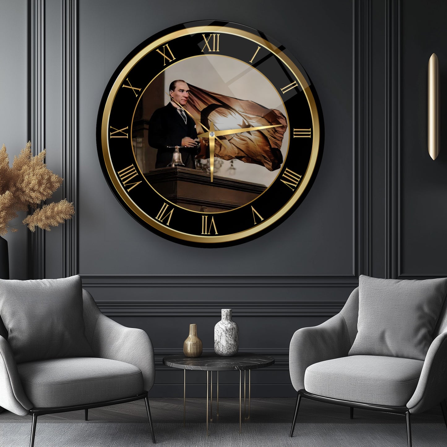 Atatürk Cam Duvar Saati