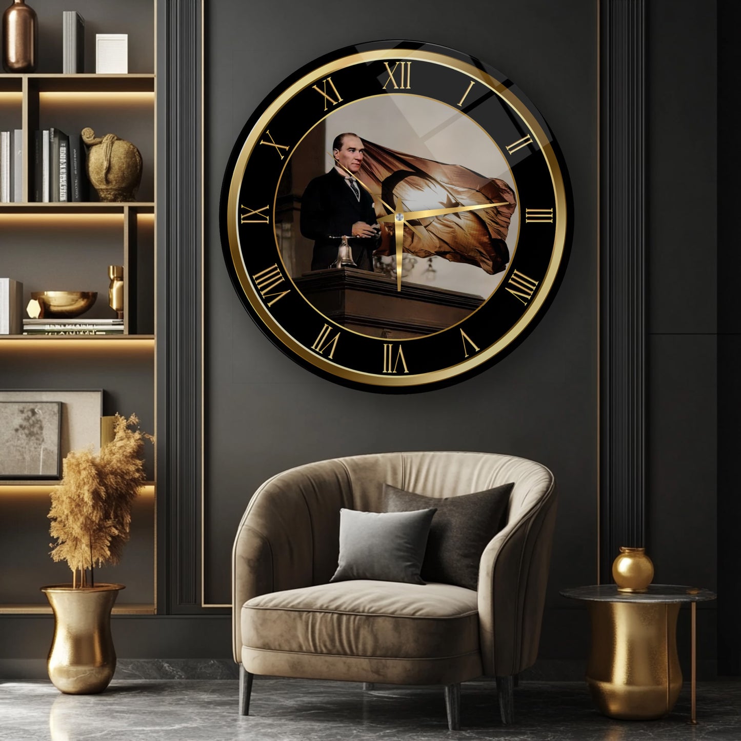 Atatürk Cam Duvar Saati