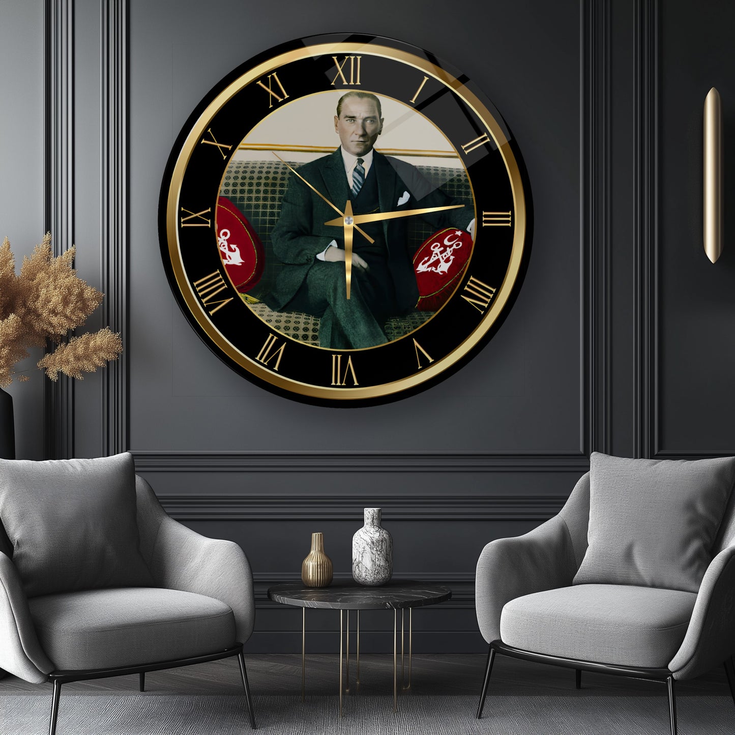 Atatürk Cam Duvar Saati