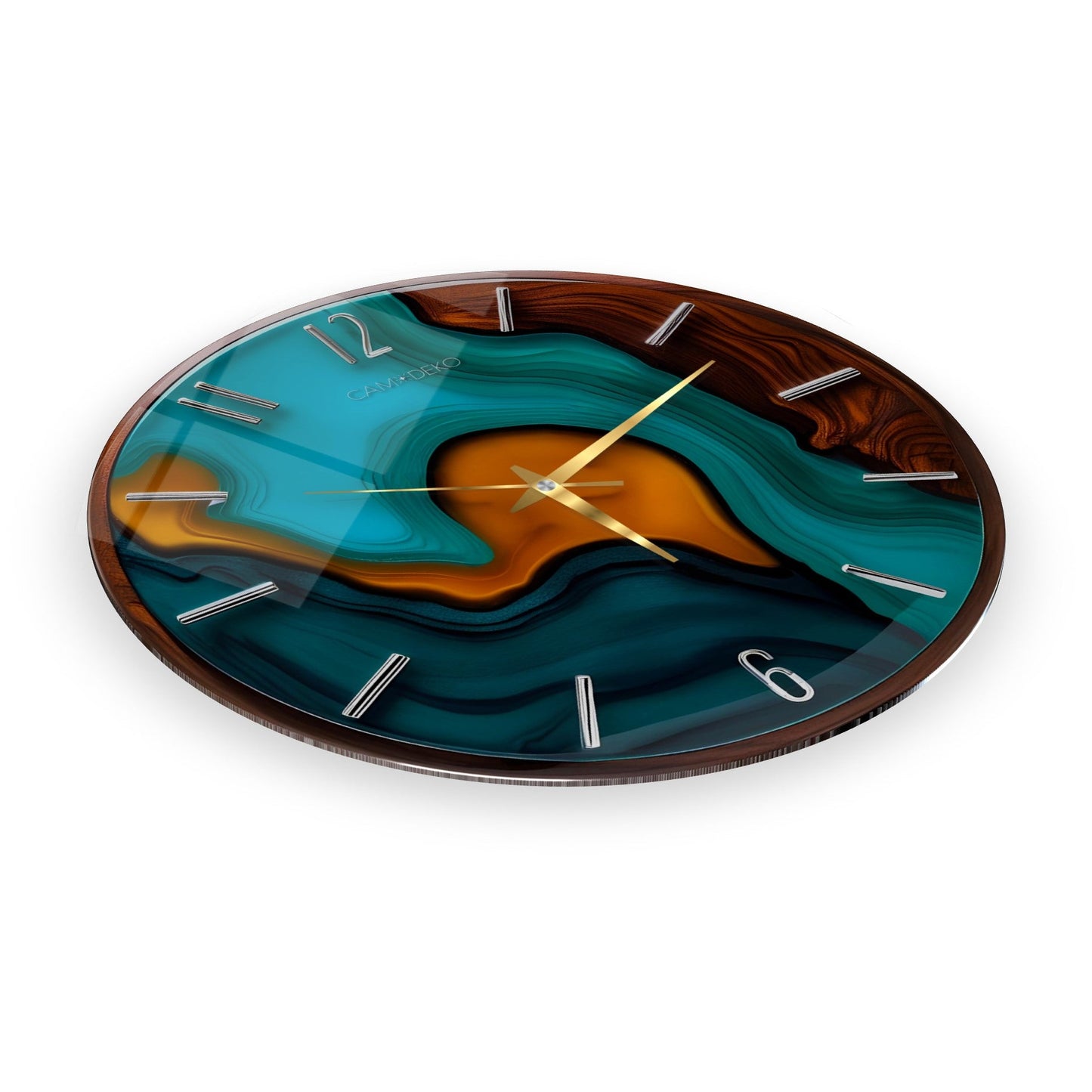 Modern Minimal Renkli Cam Duvar Saati