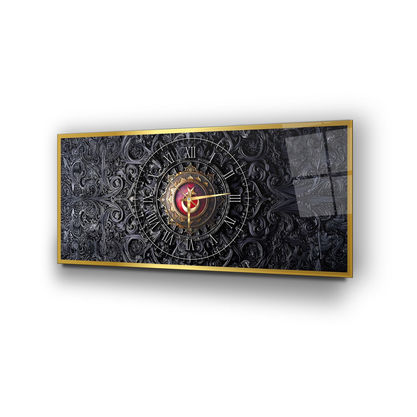 Bayrak Cam Duvar Saati