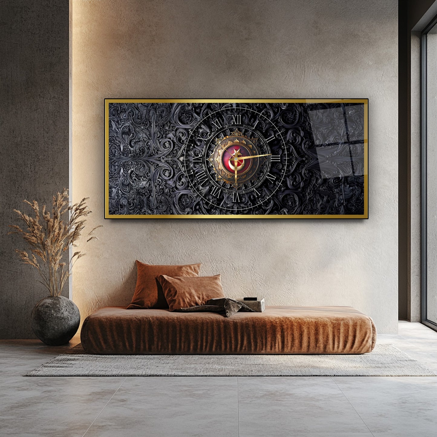 Bayrak Cam Duvar Saati