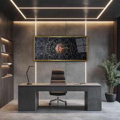 Bayrak Cam Duvar Saati