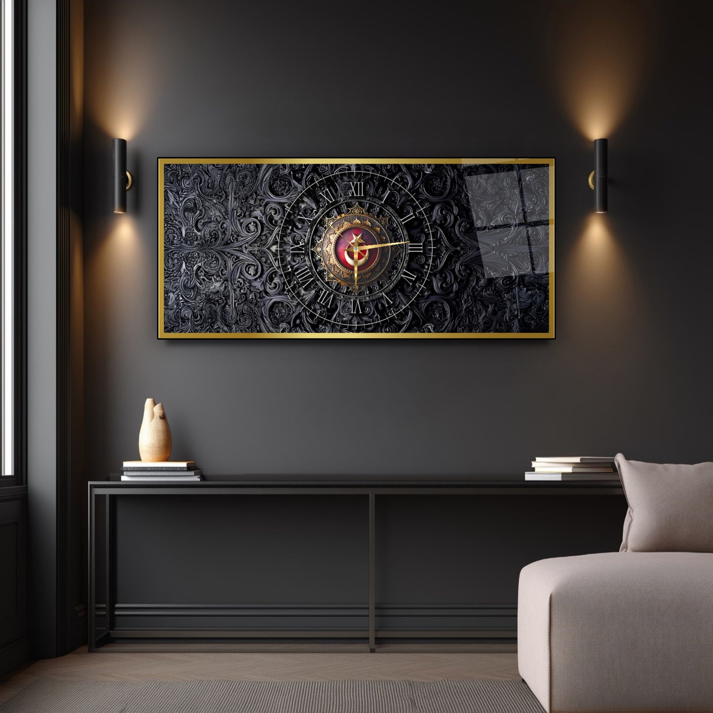 Bayrak Cam Duvar Saati