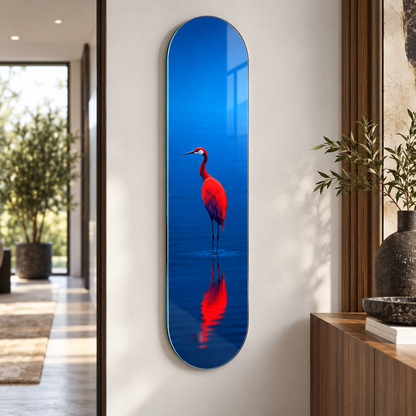 Kırmızı turna Skate Board cam tablo - premium antre