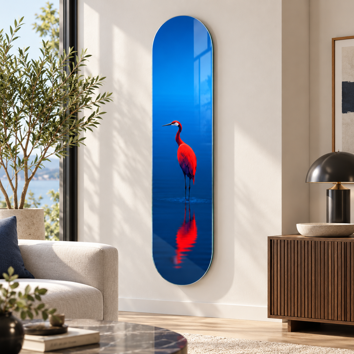 Kırmızı turna Skate Board cam tablo - farklı premium mekan