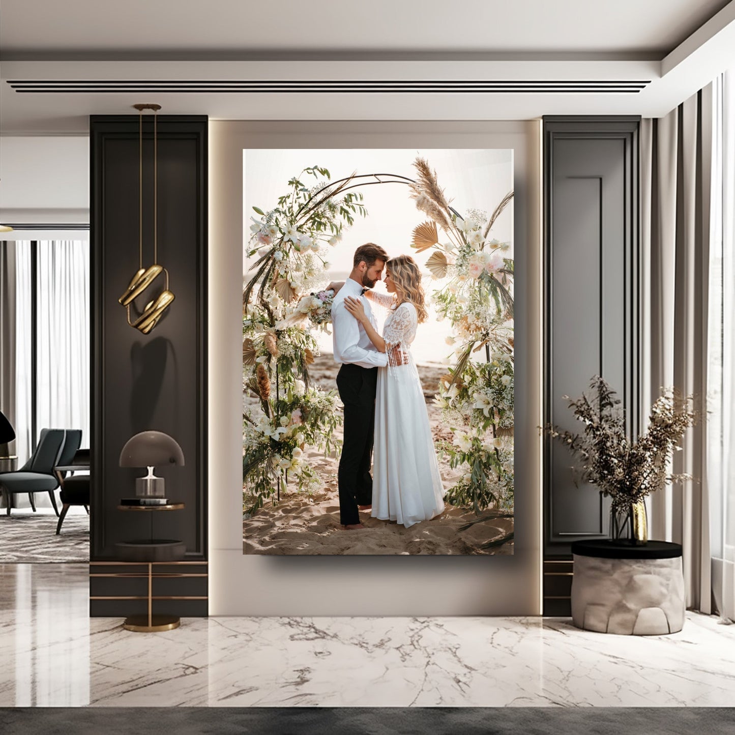 Kişiye Özel Dikey Cam Tablo