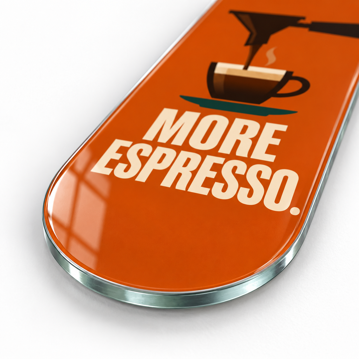 4 mm Ultra Clear rodajlı cam kenar detayı - More Espresso