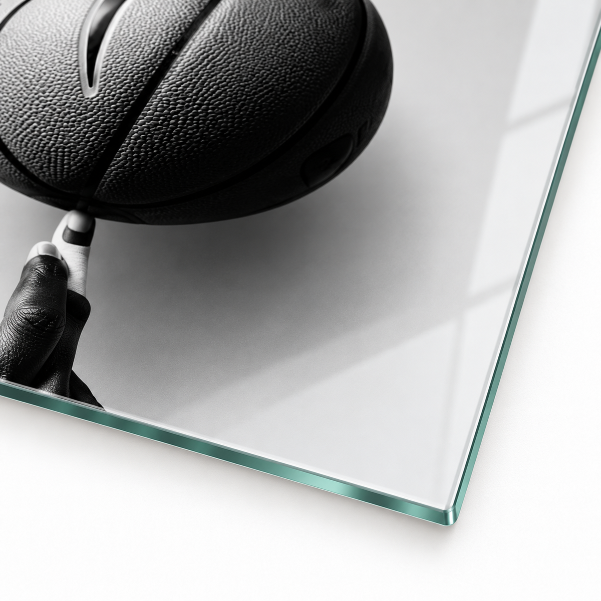 CAMDEKO 4 mm Ultra Clear temperli cam ince rodajlı kenar basketbol detayı