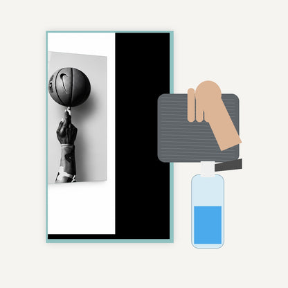 CAMDEKO basketbol temalı üçlü cam tablo kolay temizlik