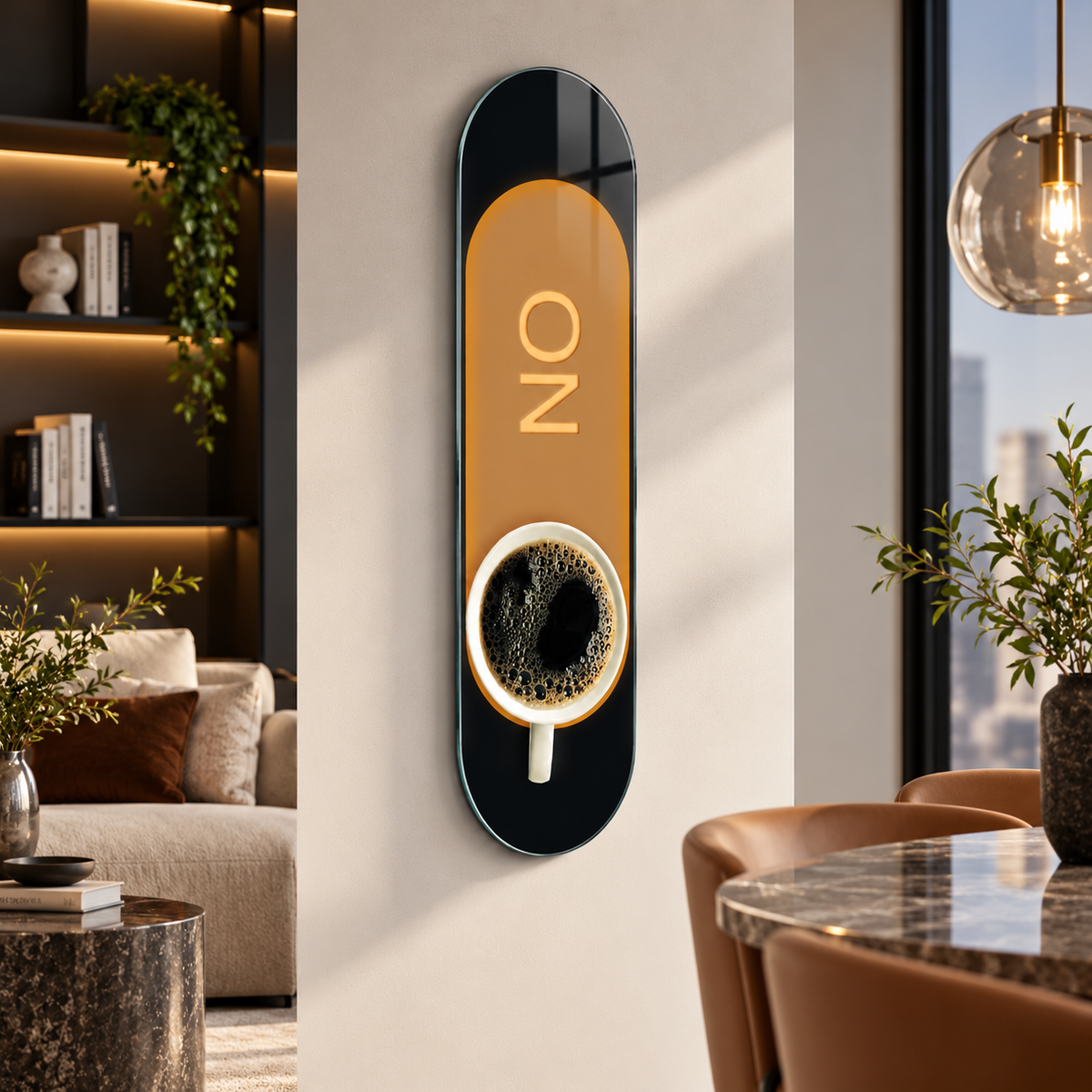 ON kahve temalı Skate Board cam tablo - farklı premium mekan