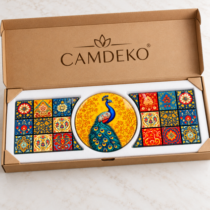 Otantik tavus kuşu şekilli kesim cam tablo koruyucu paketleme