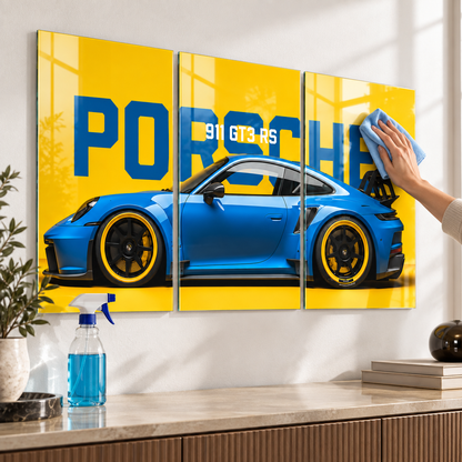 CAMDEKO Porsche 911 GT3 RS üçlü cam tablo kolay temizlik
