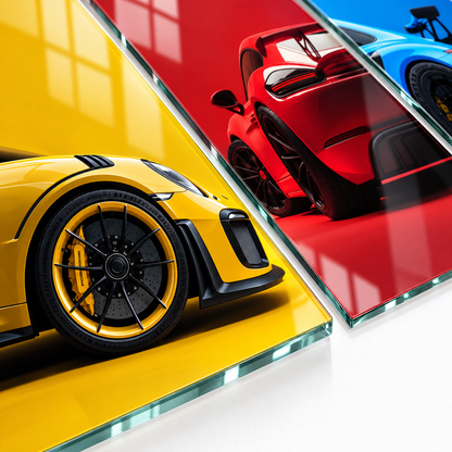 CAMDEKO UV baskı Porsche GT renk ve yüzey detayı