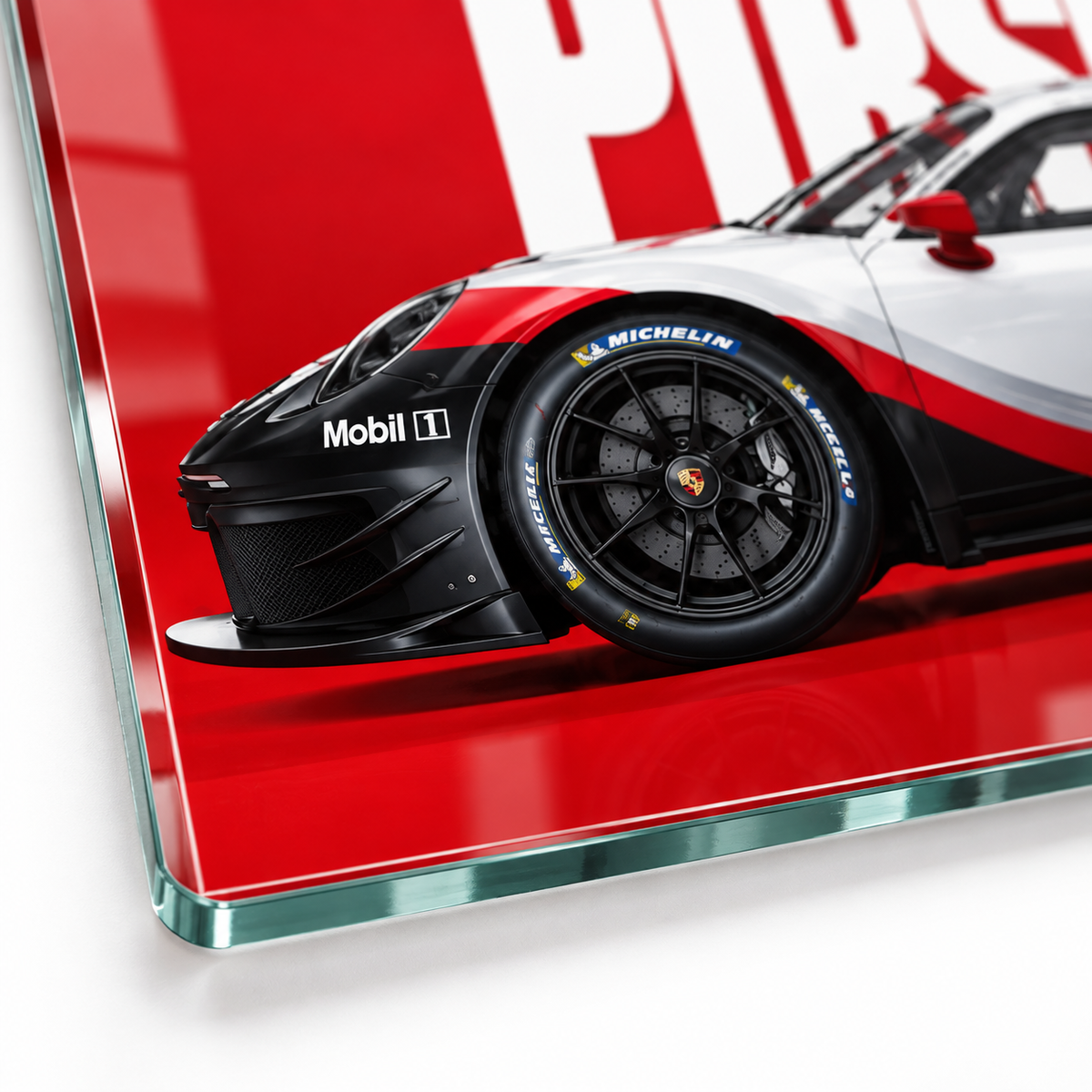 CAMDEKO 4 mm Ultra Clear temperli cam ince rodajlı kenar Porsche yarış otomobili